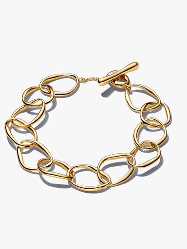 Brazalete de eslabones de forma orgánica