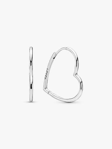 Aretes de aro Corazón asimétrico