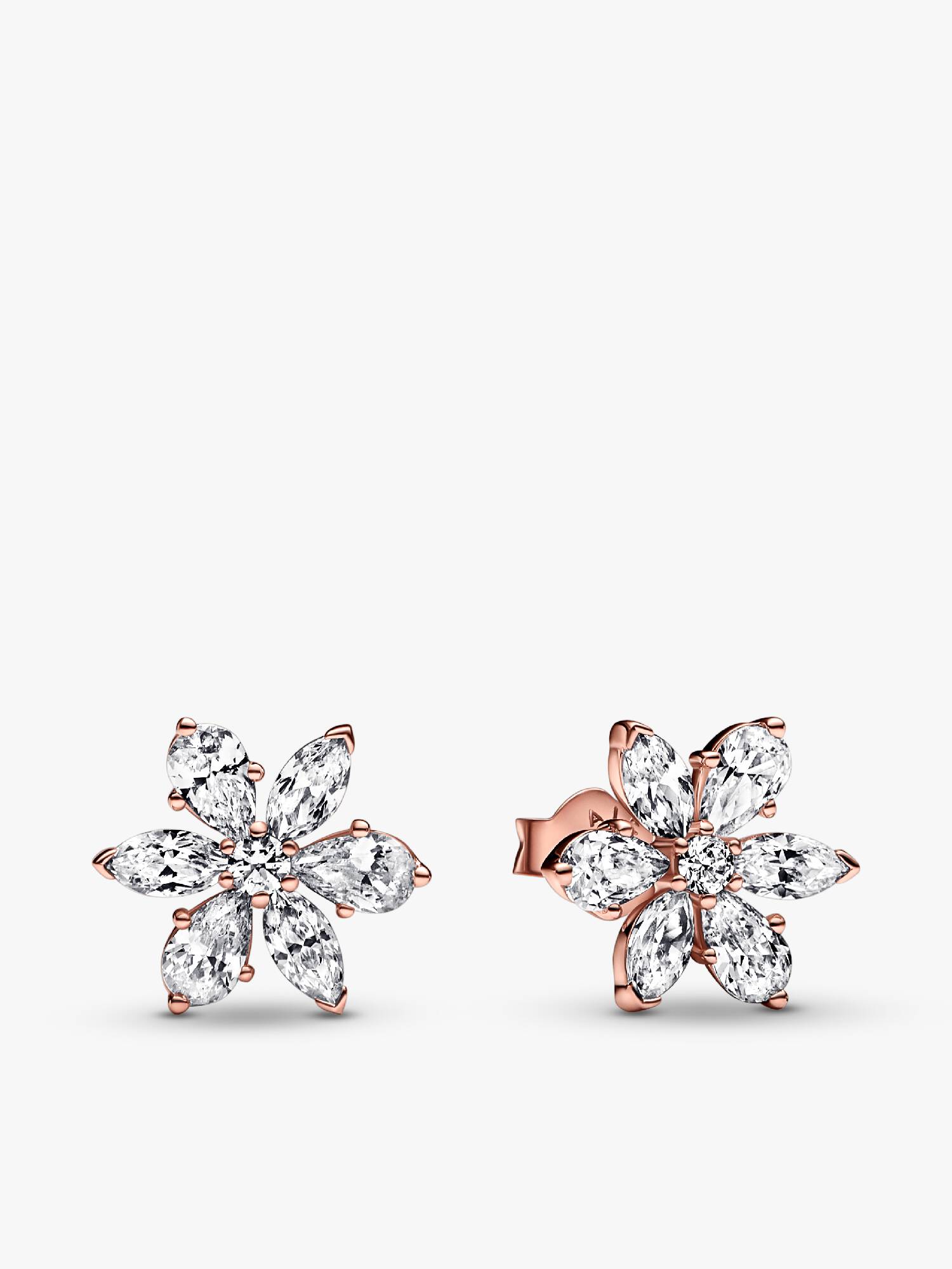 Aretes de botón Racimo Herbario Brillante