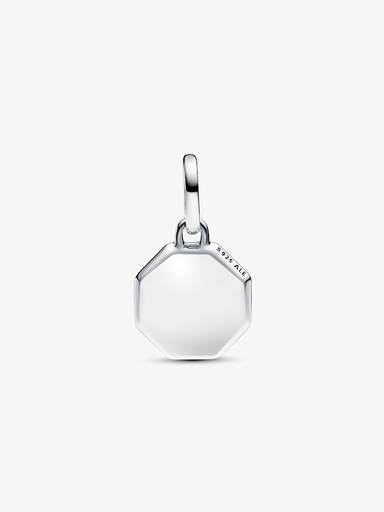 Charm Mini Medallón grabable turquesa