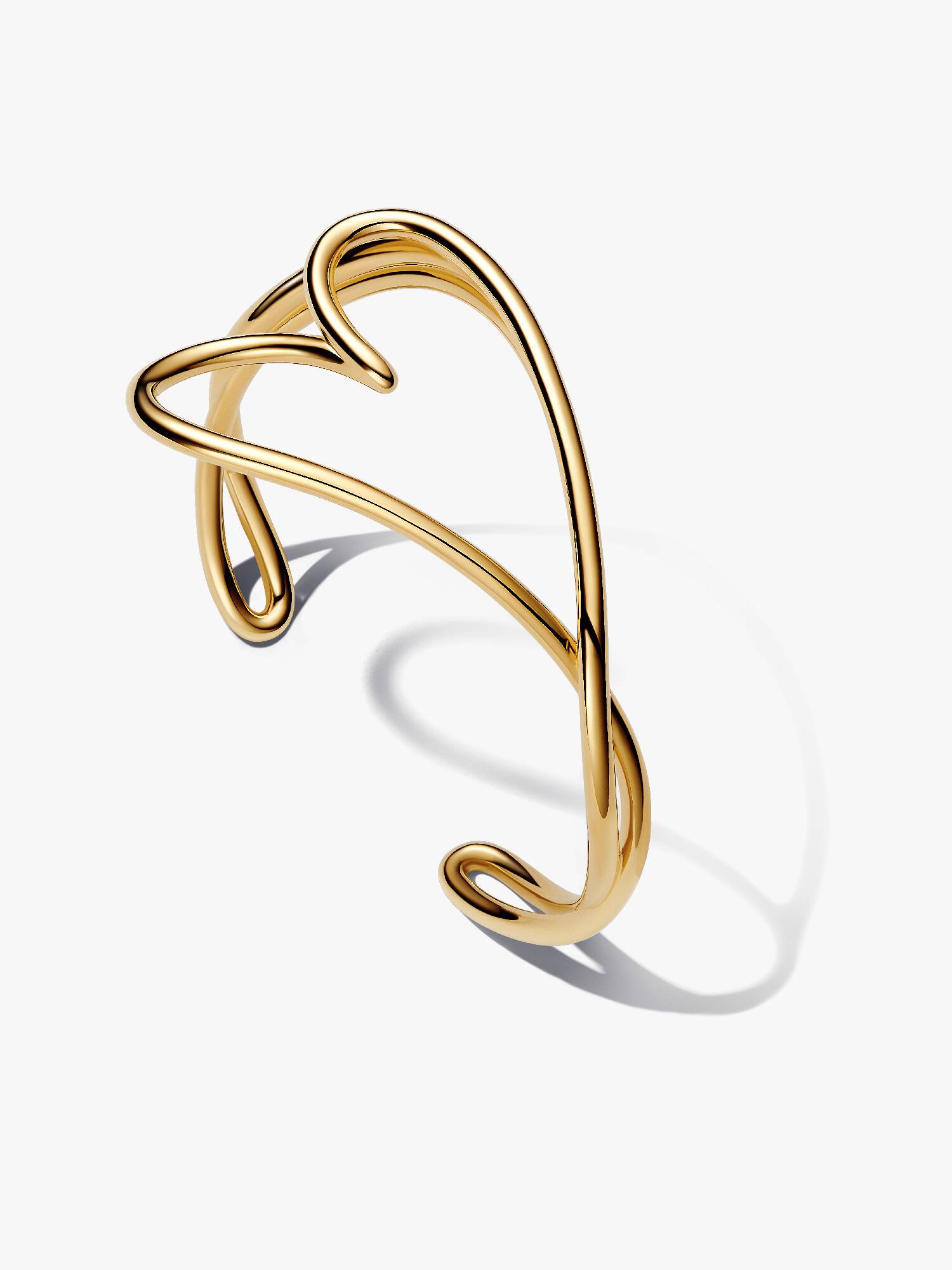 Brazalete rígido corazón con forma orgánica