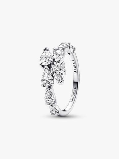 Anillo alianza superpuesta brillante