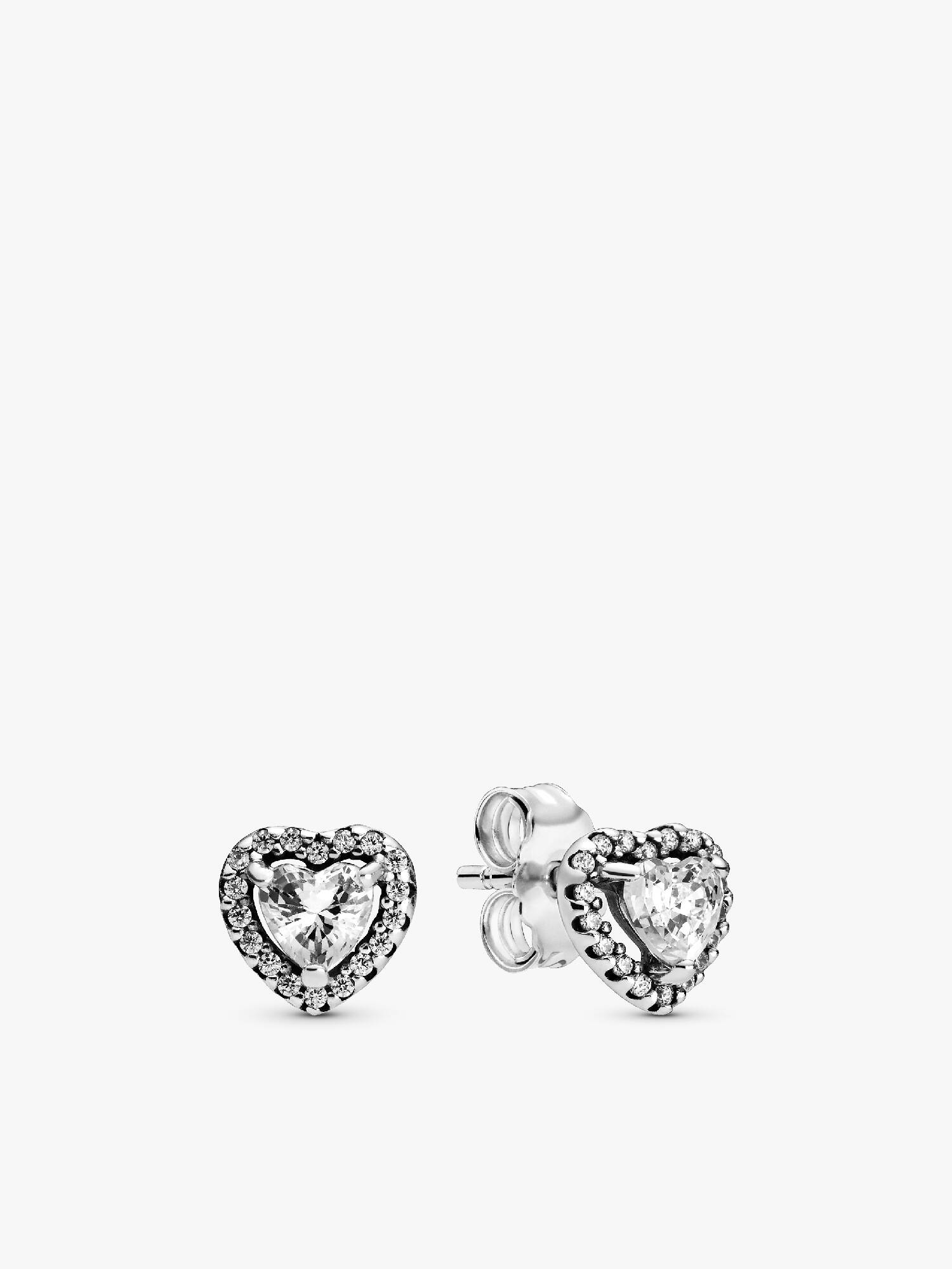 Aretes de botón Corazón elevado