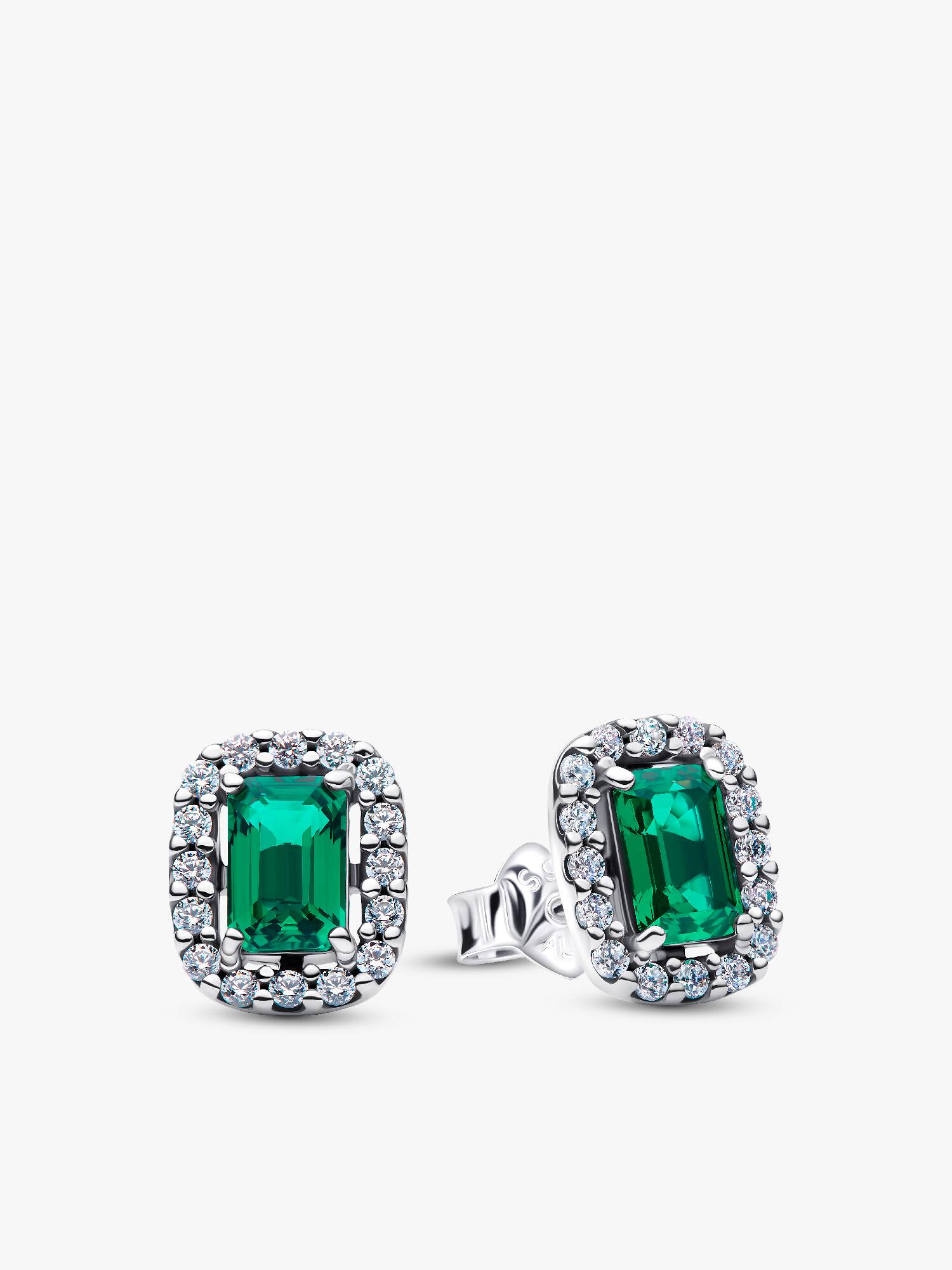 Aretes de botón Rectángulo reluciente