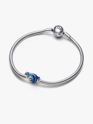 Charm Gecko Azul Metálico