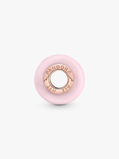 Charm de cristal Murano Rosa Mate
