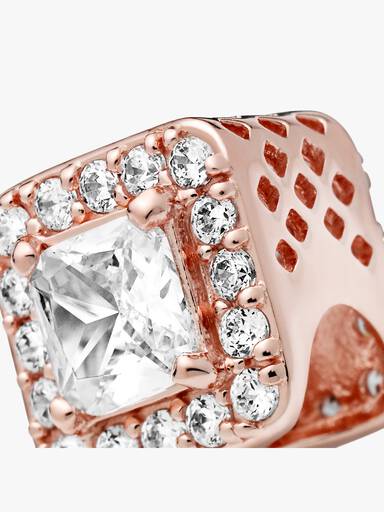 Charm Halo Cuadrado con Brillo