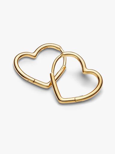 Aretes de aro Corazón asimétrico