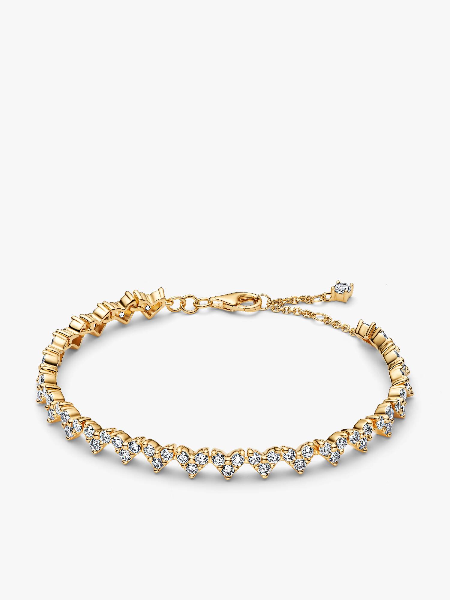 Brazalete Corazón con tres piedras
