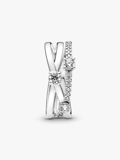 Anillo Banda triple resplandeciente
