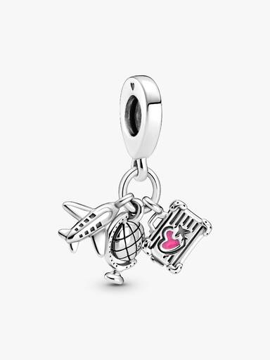Charm colgante Avión, globo y maleta