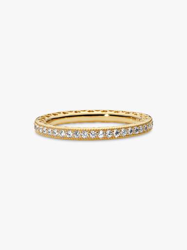 Anillo corazones con brillo