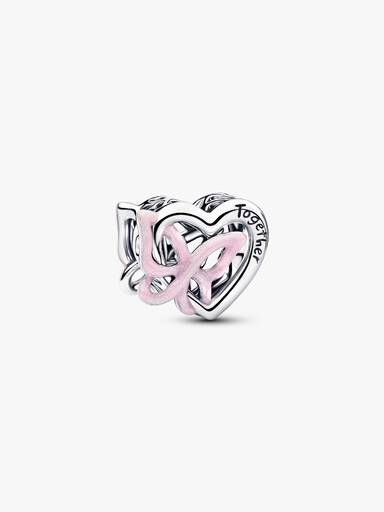 Charm Corazón y mariposa entrelazados