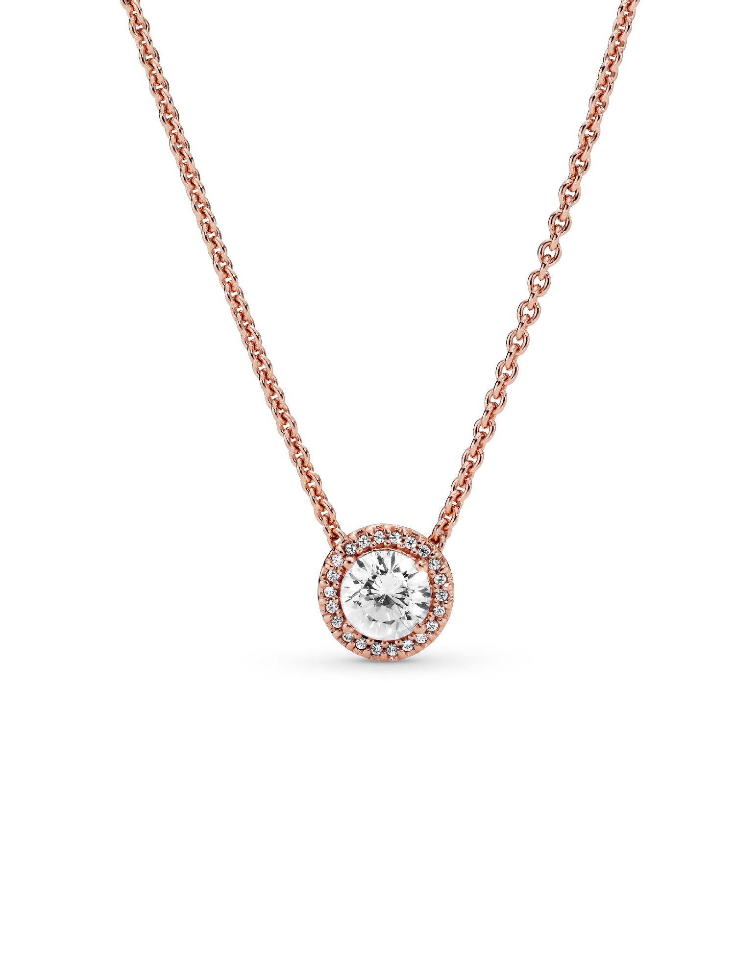 Collar con halo redondo brillante