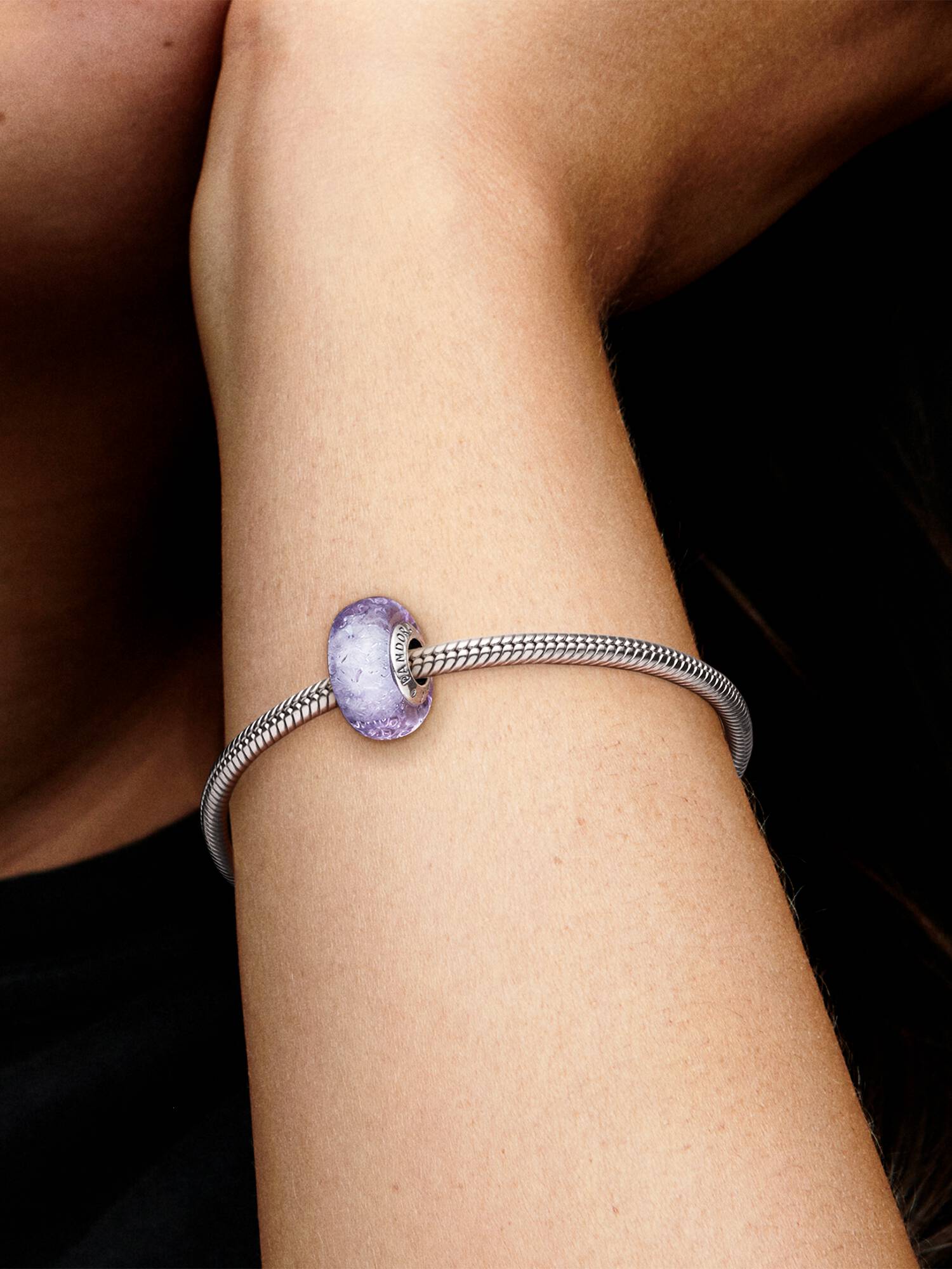 Charm de Cristal Murano Ondas Lavanda