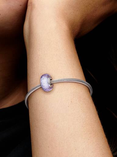 Charm de Cristal Murano Ondas Lavanda