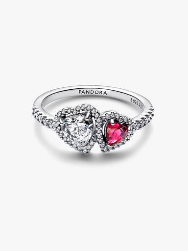 Anillo Corazones con Halo