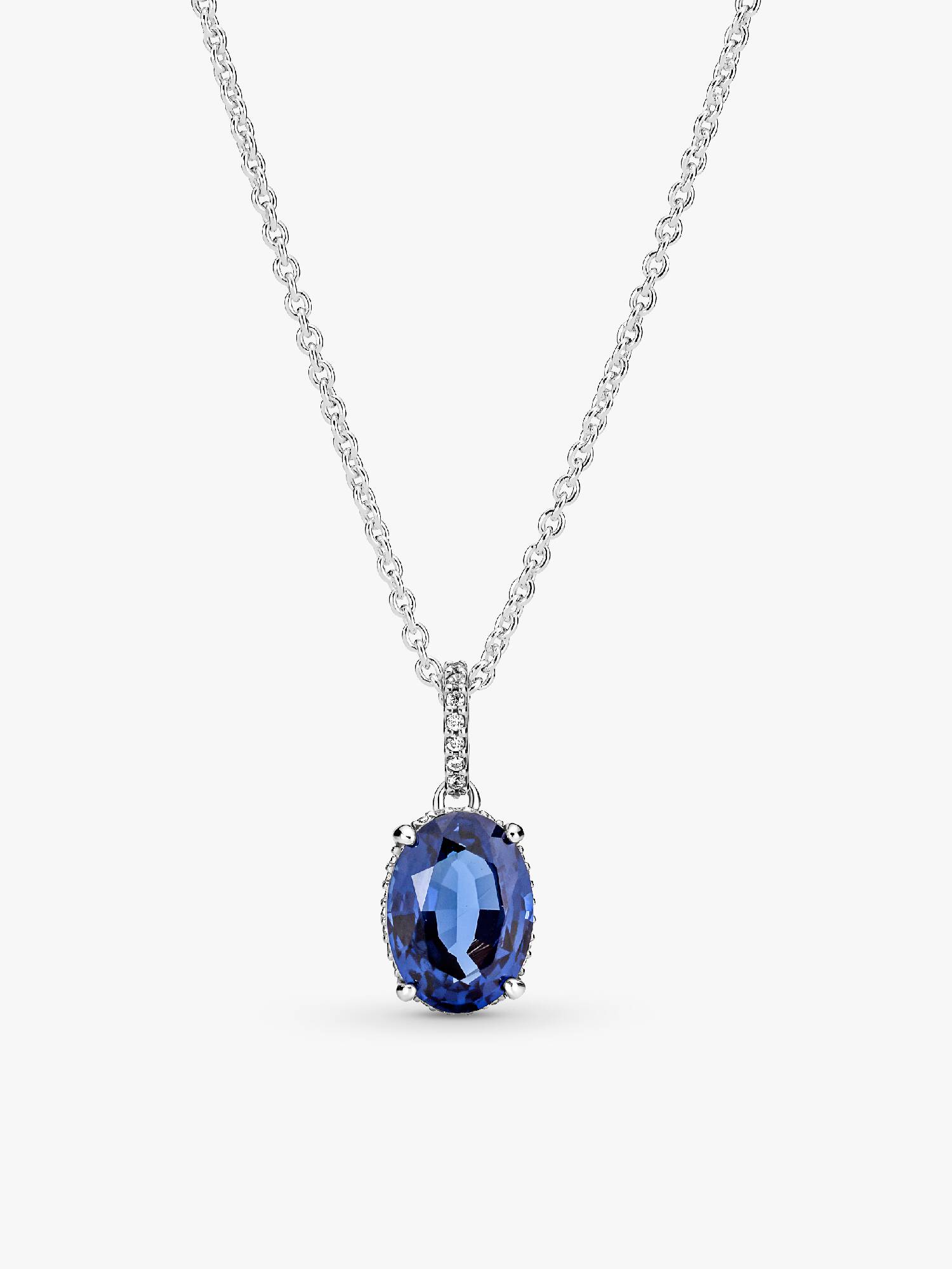 Collar con pendiente Halo de impacto reluciente