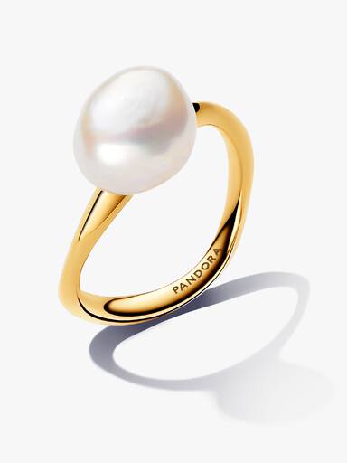 Anillo de Perla Barroca Cultivada de Agua Dulce Tratada
